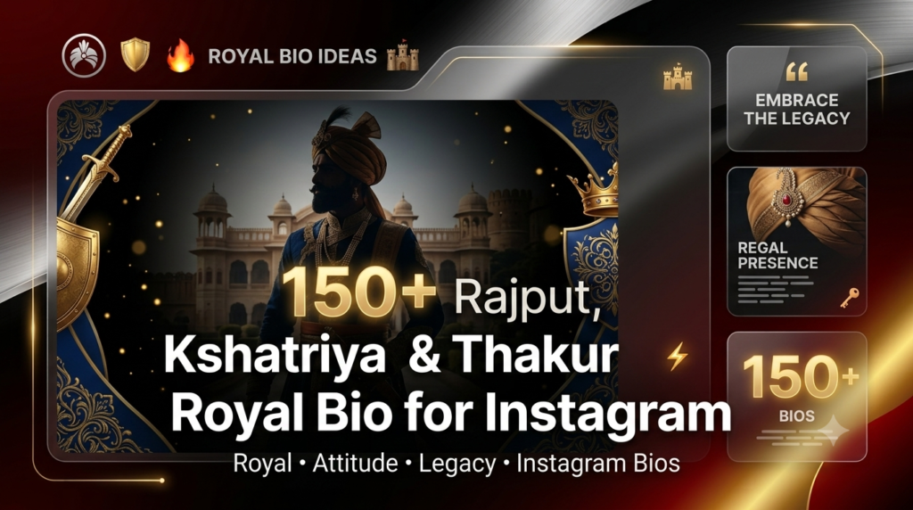150+ Rajput, Kshatriya & Thakur Royal Bio for Instagram