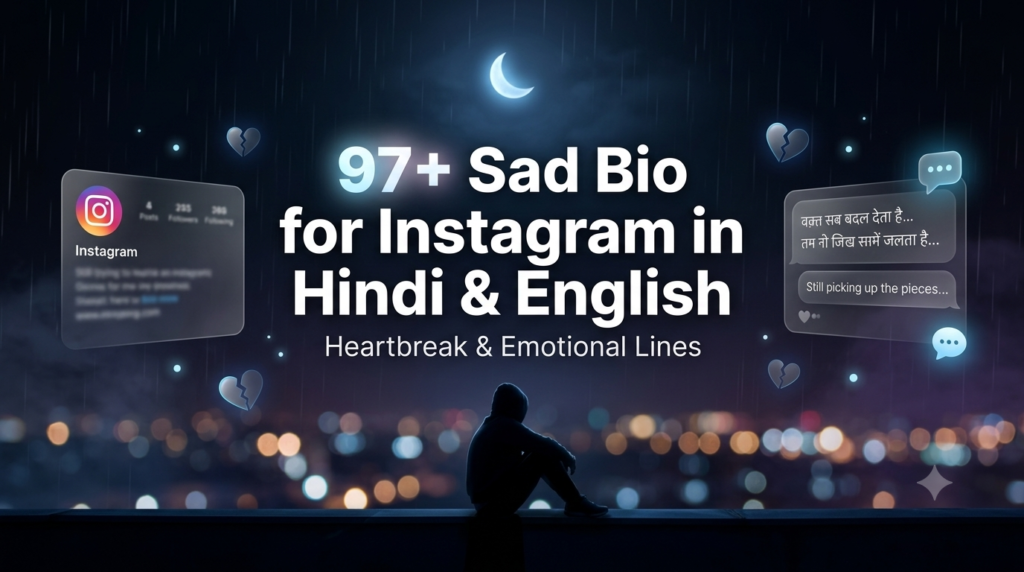 97+ Sad Bio for Instagram in Hindi & English: Heartbreak & Emotional Lines