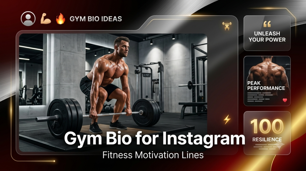 Gym Bio for Instagram: Fitness Motivation Lines